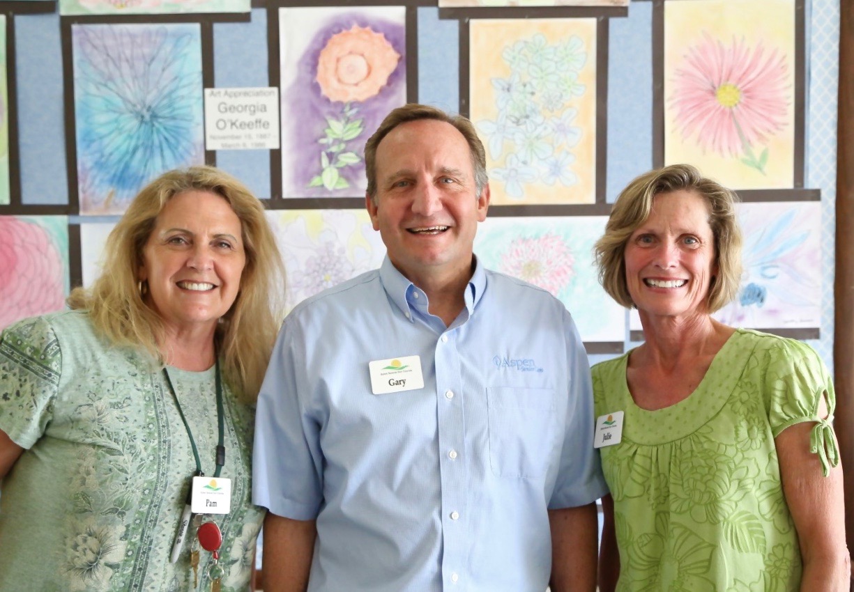 Photo of Pam, Gary, and Julie | Aspen Senior Day Center